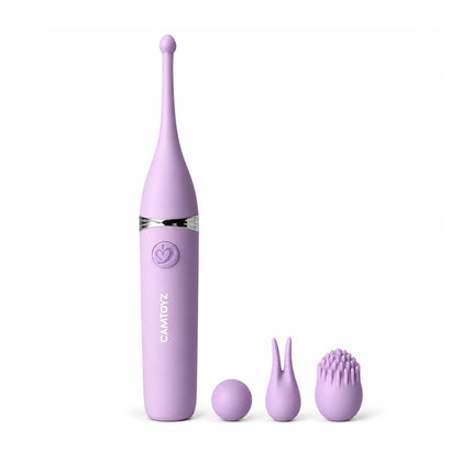 Triple Tip Vibrador con Cabezales Intercambiables y Recarga USB-C