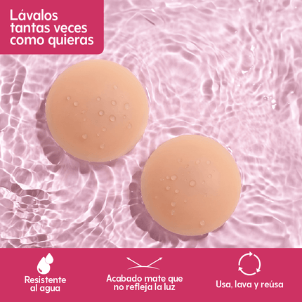 UVA Cubrepezones Circulares Caramel Sin Adhesivo