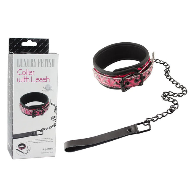 Collar Luxury Fetish With Leash Odin