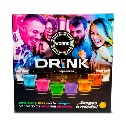 Juego de Mesa Wanna Drink para Amigos con Retos y Cartas