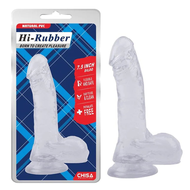 Dildo Transparente 7.5 Inch Hi-Rubber Chisa